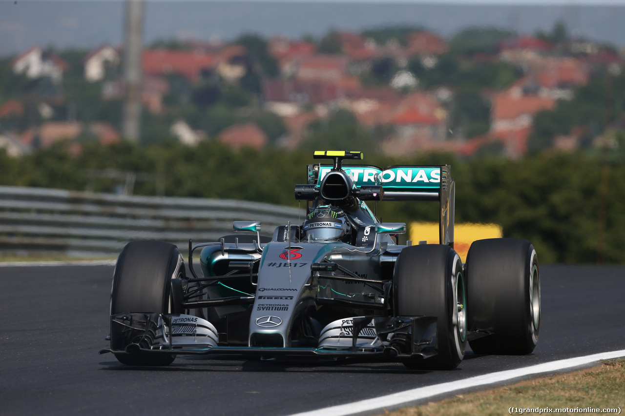 GP UNGHERIA, 24.07.2015- Prove Libere 1, Nico Rosberg (GER) Mercedes AMG F1 W06