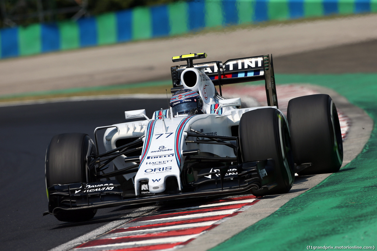 GP UNGHERIA, 24.07.2015- Prove Libere 1, Valtteri Bottas (FIN) Williams F1 Team FW37