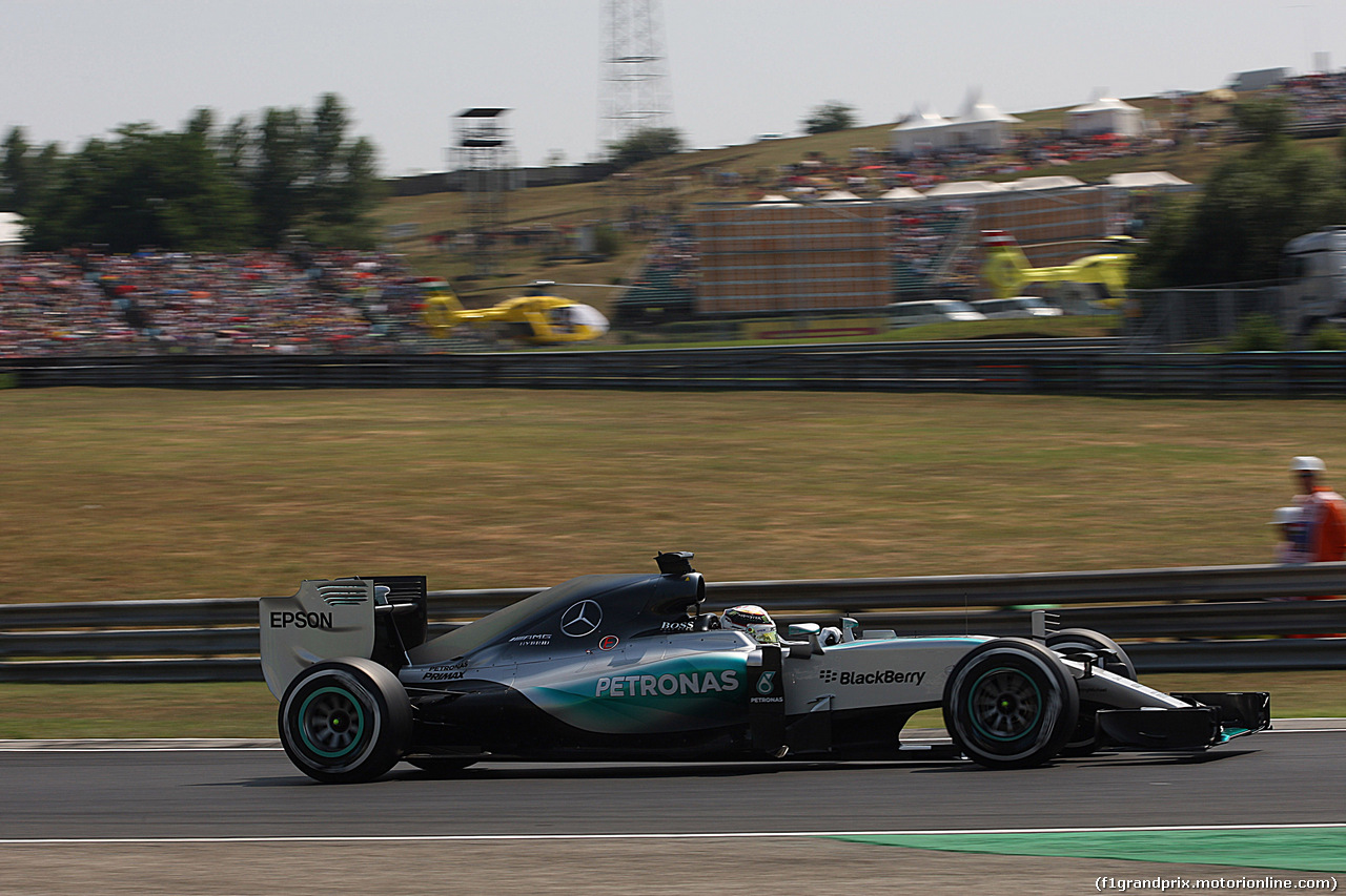 GP UNGHERIA, 24.07.2015- Prove Libere 2, Lewis Hamilton (GBR) Mercedes AMG F1 W06