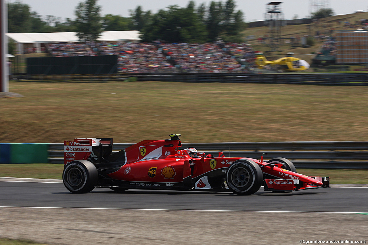 GP UNGHERIA, 24.07.2015- Prove Libere 2, Kimi Raikkonen (FIN) Ferrari SF15-T