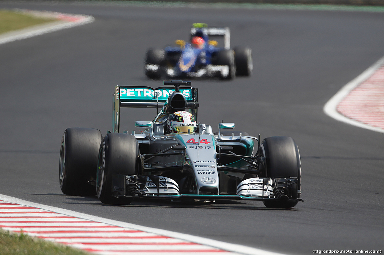 GP UNGHERIA, 24.07.2015- Prove Libere 2, Lewis Hamilton (GBR) Mercedes AMG F1 W06