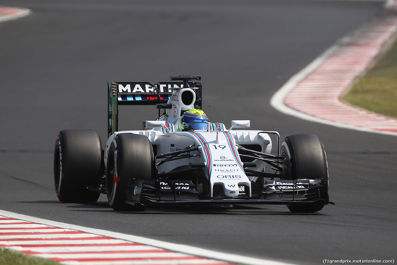 GP UNGHERIA, 24.07.2015- Prove Libere 2, Felipe Massa (BRA) Williams F1 Team FW37