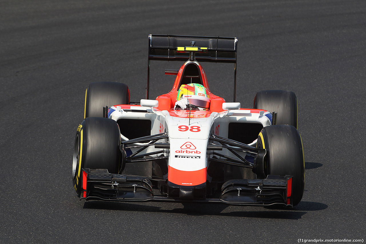 GP UNGHERIA, 24.07.2015- Prove Libere 2, Roberto Merhi (ESP) Manor Marussia F1 Team