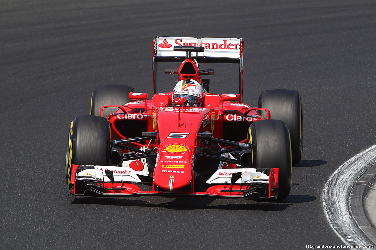 GP UNGHERIA, 24.07.2015- Prove Libere 2, Sebastian Vettel (GER) Ferrari SF15-T