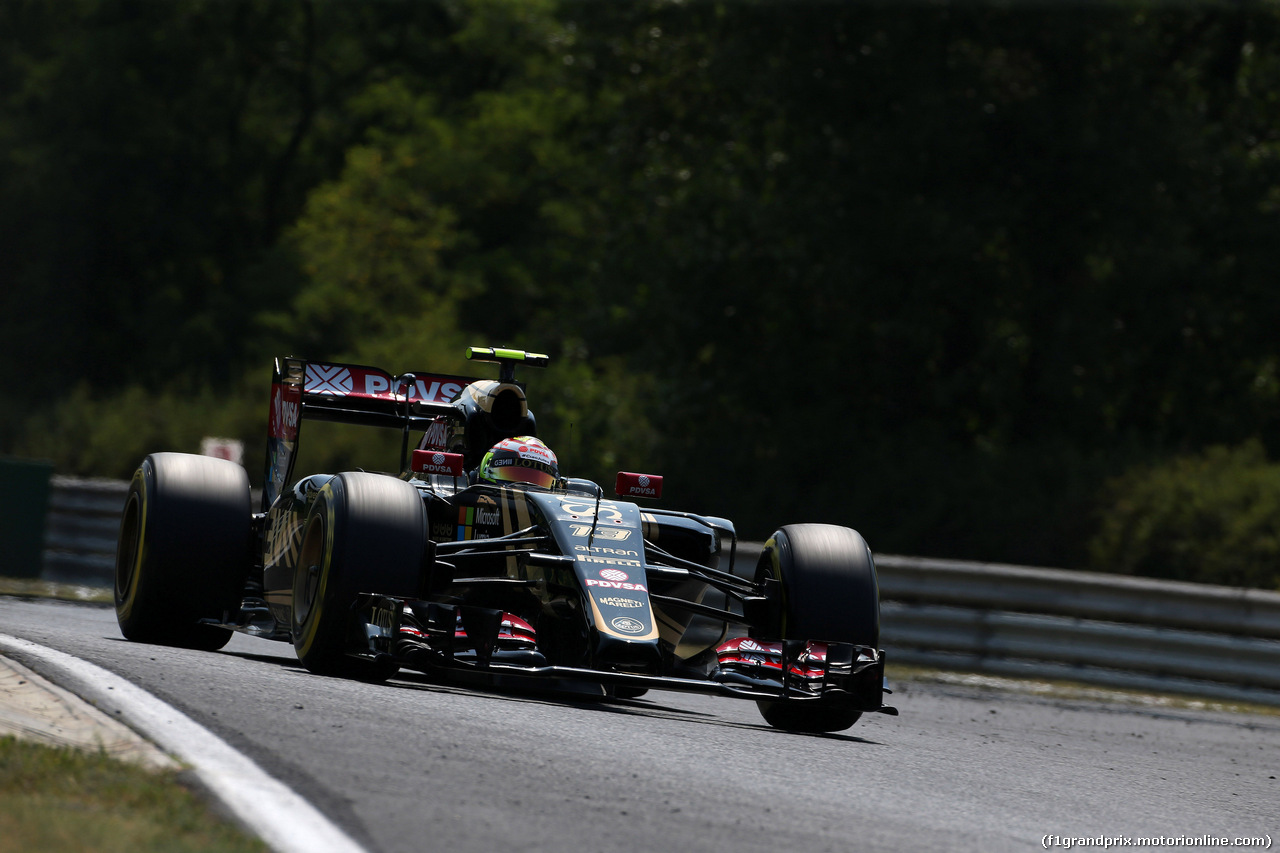 GP UNGHERIA, 24.07.2015 - Prove Libere 2, Pastor Maldonado (VEN) Lotus F1 Team E23