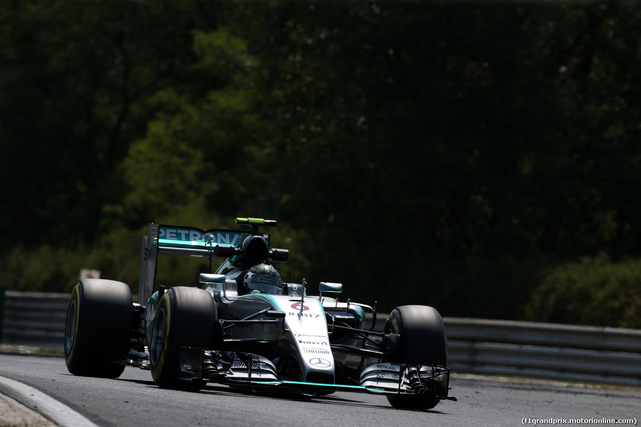 GP UNGHERIA, 24.07.2015 - Prove Libere 2, Nico Rosberg (GER) Mercedes AMG F1 W06