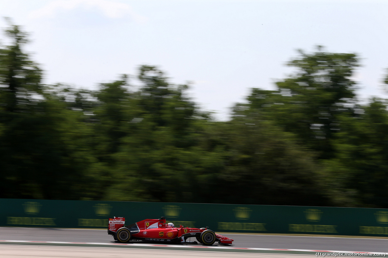 GP UNGHERIA, 24.07.2015 - Prove Libere 2, Sebastian Vettel (GER) Ferrari SF15-T