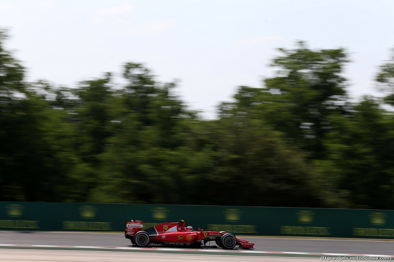 GP UNGHERIA, 24.07.2015 - Prove Libere 2, Kimi Raikkonen (FIN) Ferrari SF15-T