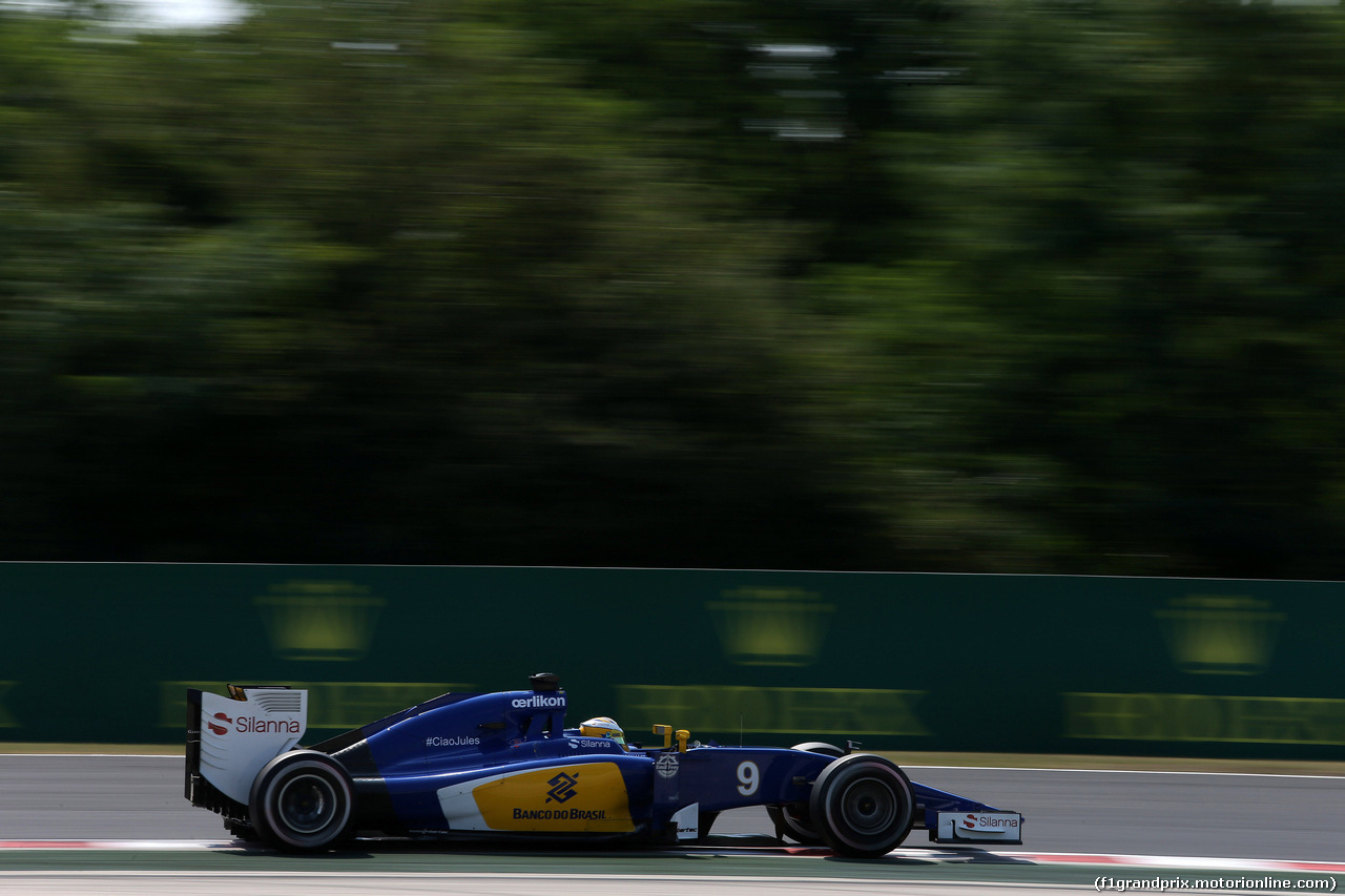 GP UNGHERIA, 24.07.2015 - Prove Libere 2, Marcus Ericsson (SUE) Sauber C34