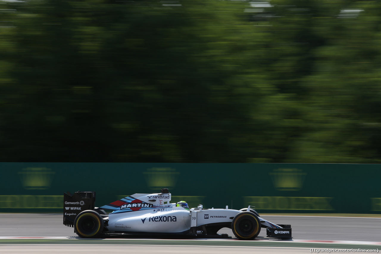 GP UNGHERIA, 24.07.2015 - Prove Libere 2, Felipe Massa (BRA) Williams F1 Team FW37