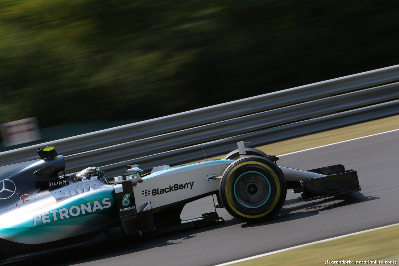 GP UNGHERIA, 24.07.2015 - Prove Libere 2, Nico Rosberg (GER) Mercedes AMG F1 W06