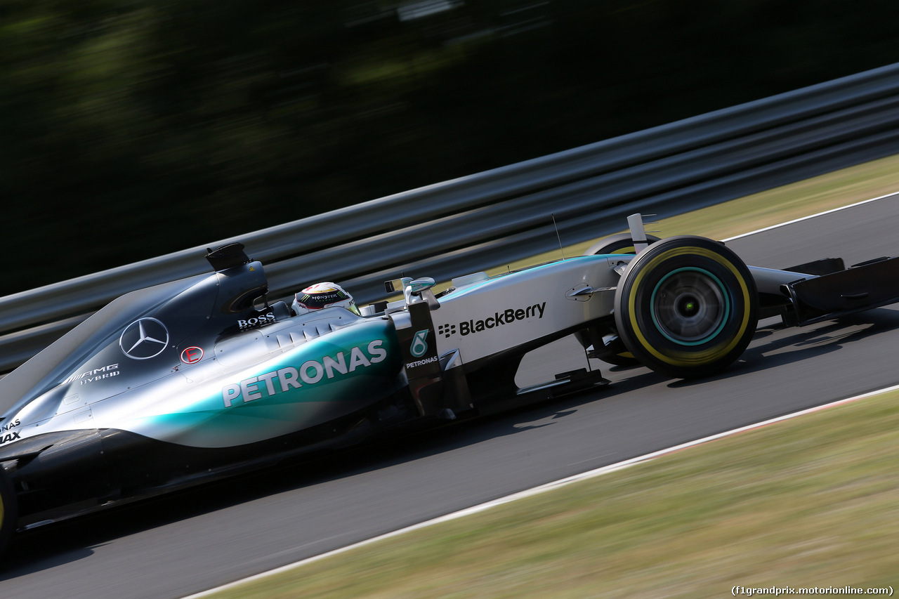 GP UNGHERIA, 24.07.2015 - Prove Libere 2, Lewis Hamilton (GBR) Mercedes AMG F1 W06