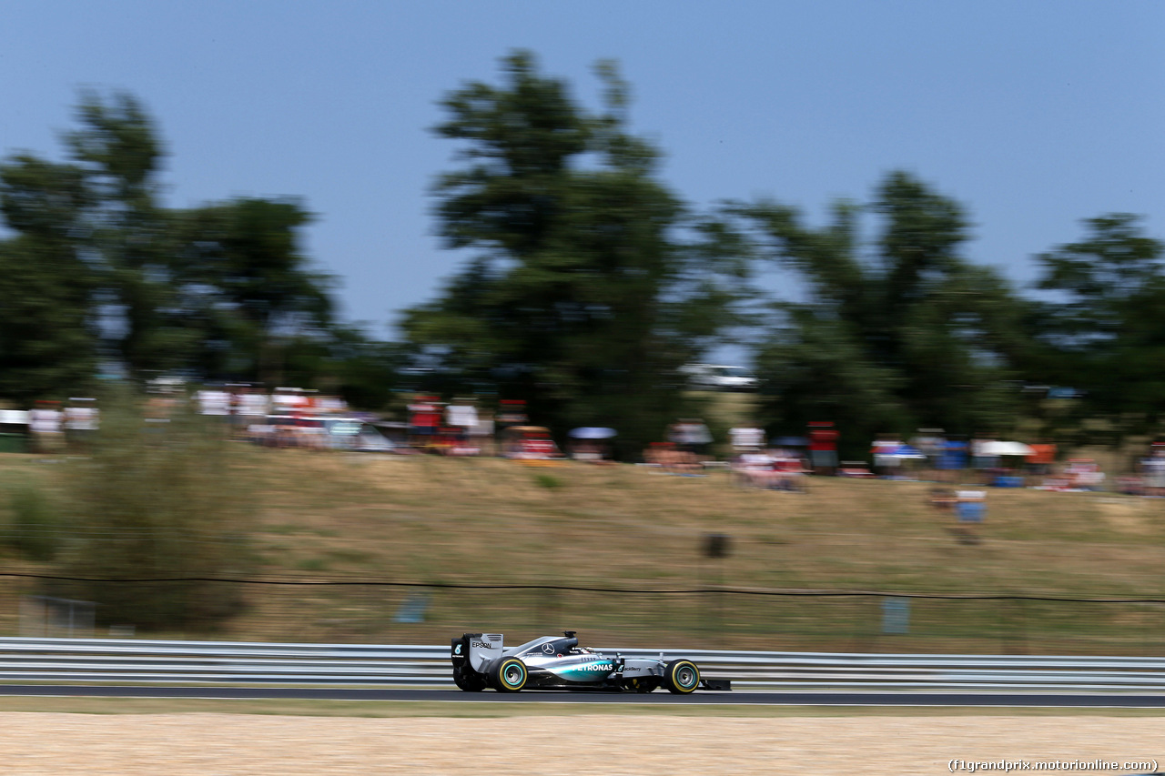 GP UNGHERIA, 24.07.2015 - Prove Libere 2, Lewis Hamilton (GBR) Mercedes AMG F1 W06