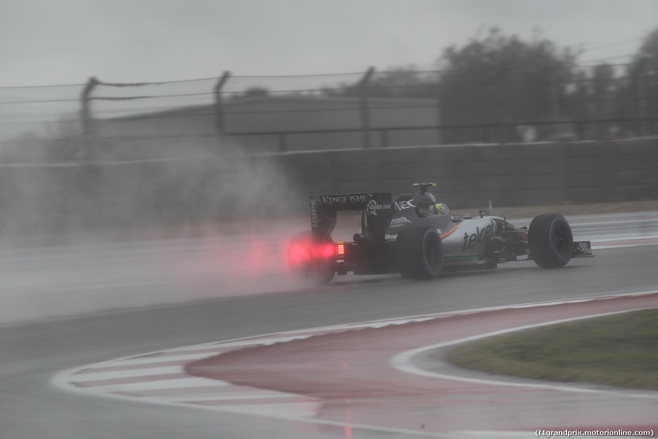 GP USA, 25.10.2015- Qualifiche, Sergio Perez (MEX) Sahara Force India F1 Team VJM08