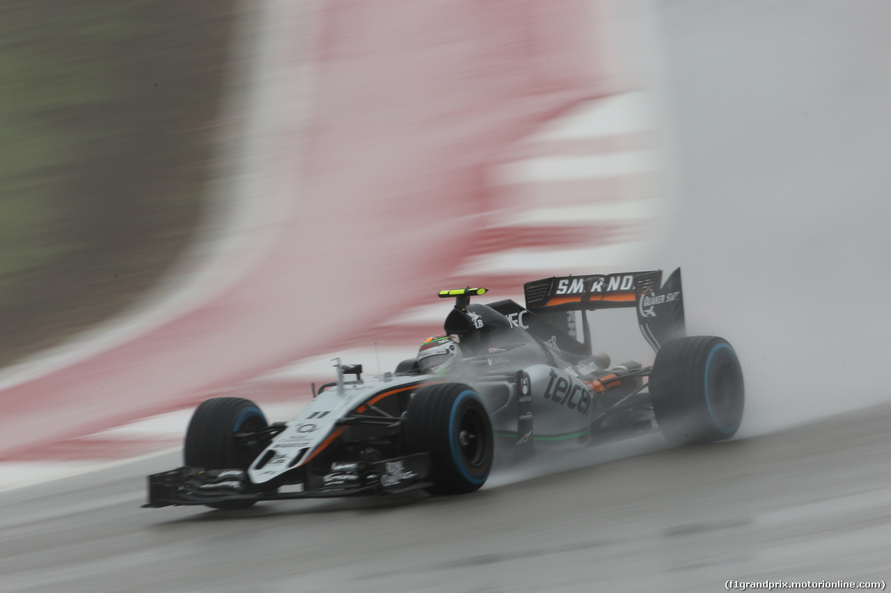 GP USA, 25.10.2015- Qualifiche, Sergio Perez (MEX) Sahara Force India F1 Team VJM08