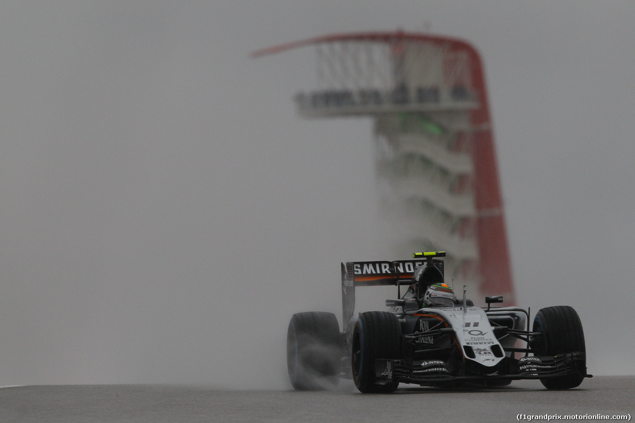 GP USA, 25.10.2015- Qualifiche, Sergio Perez (MEX) Sahara Force India F1 Team VJM08