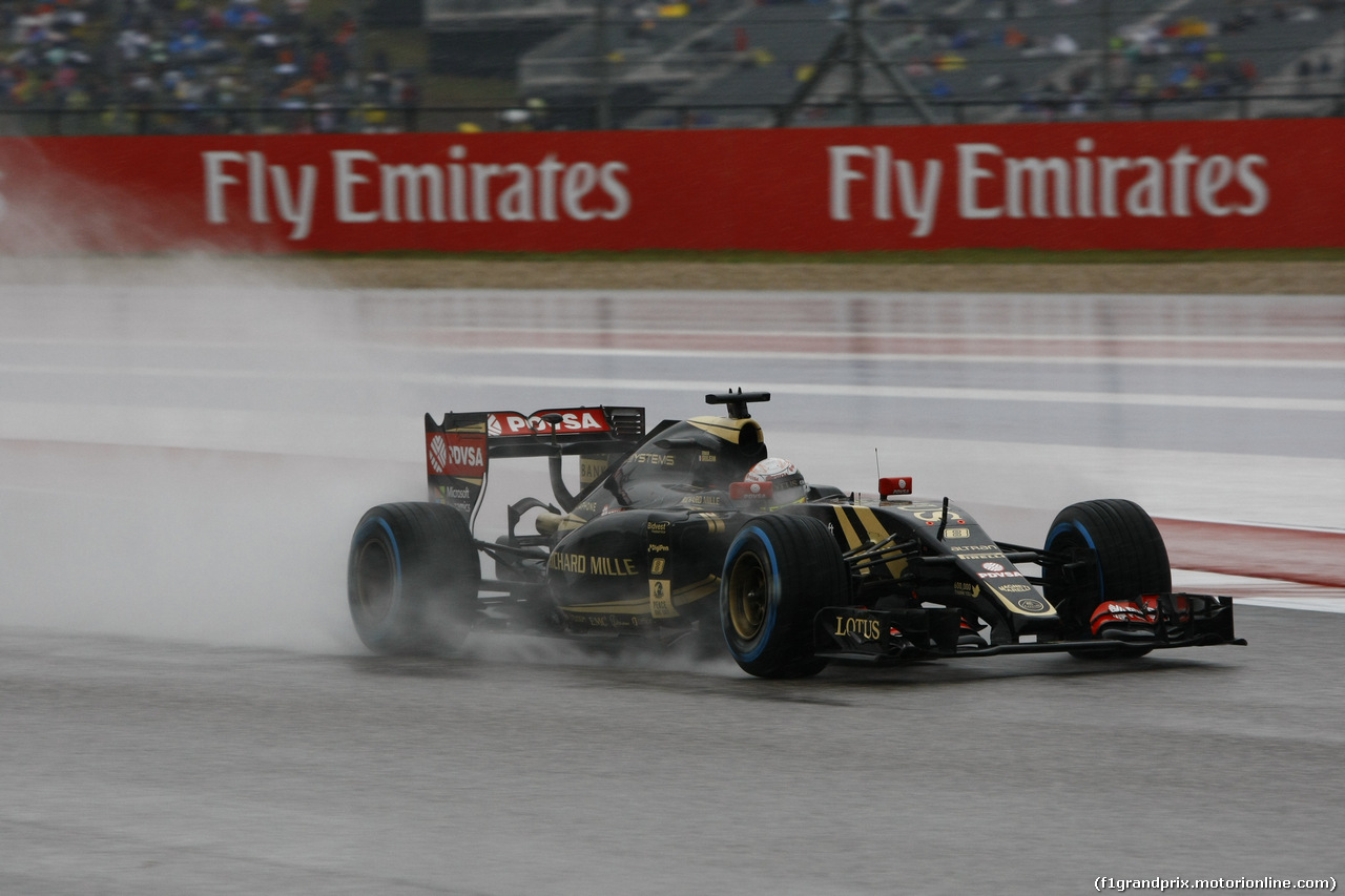 GP USA, 25.10.2015- Qualifiche, Romain Grosjean (FRA) Lotus F1 Team E23