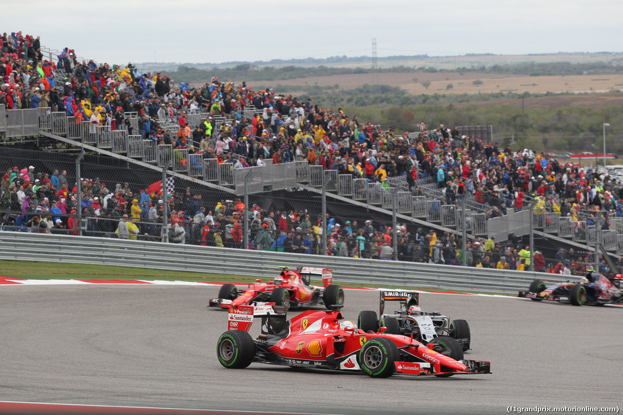 GP USA, 25.10.2015- Gara, Sebastian Vettel (GER) Ferrari SF15-T