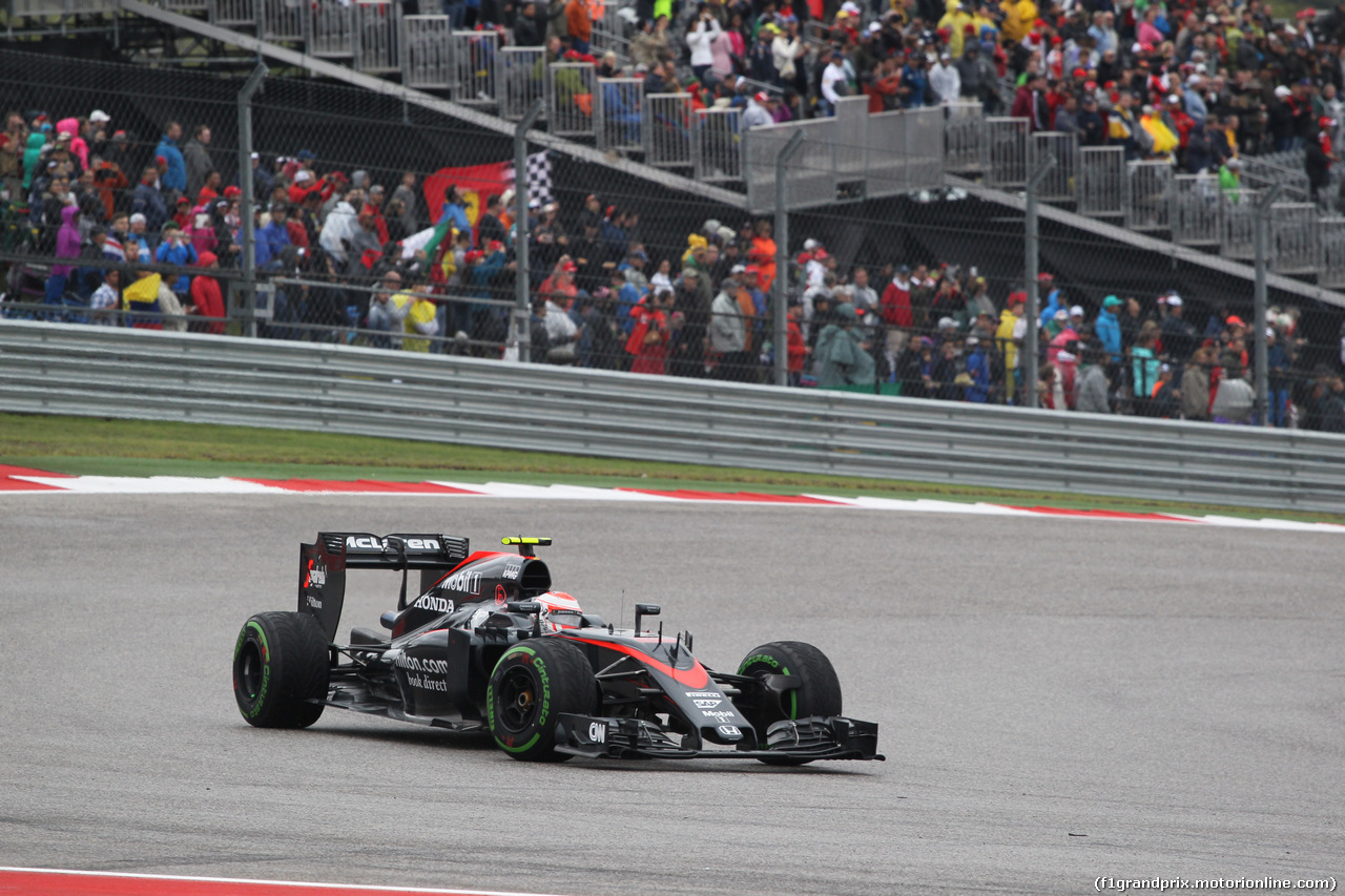 GP USA, 25.10.2015- Gara, Jenson Button (GBR) McLaren Honda MP4-30