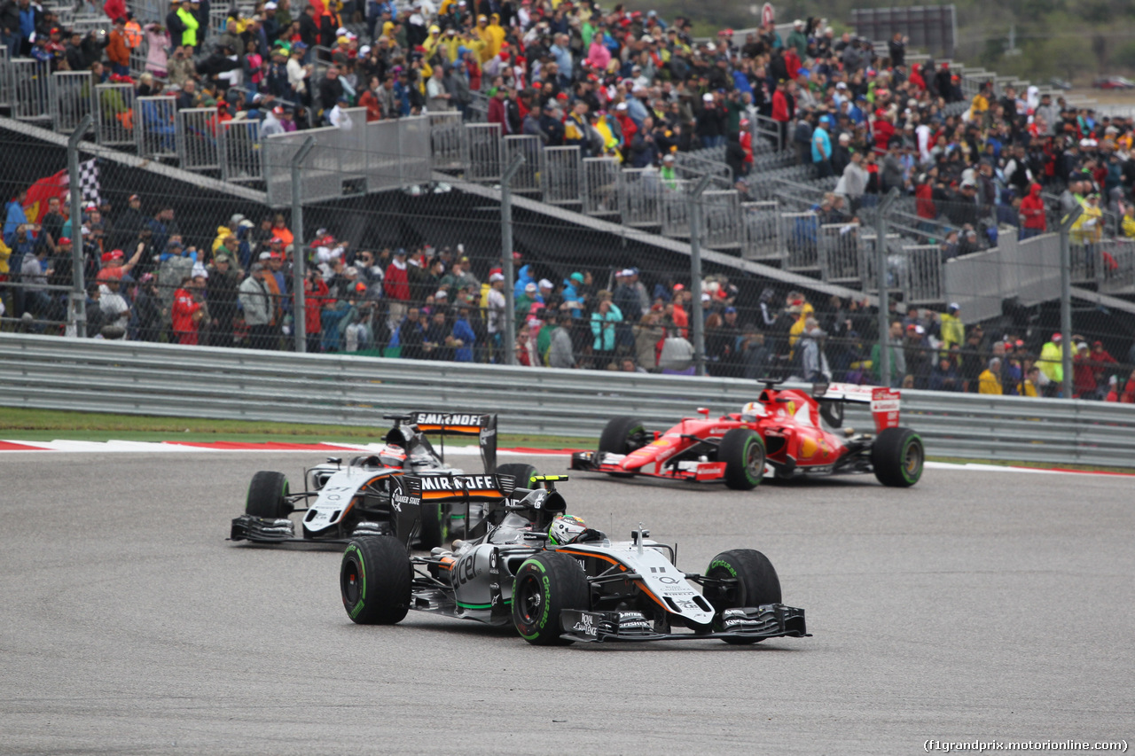 GP USA, 25.10.2015- Gara, Sergio Perez (MEX) Sahara Force India F1 Team VJM08