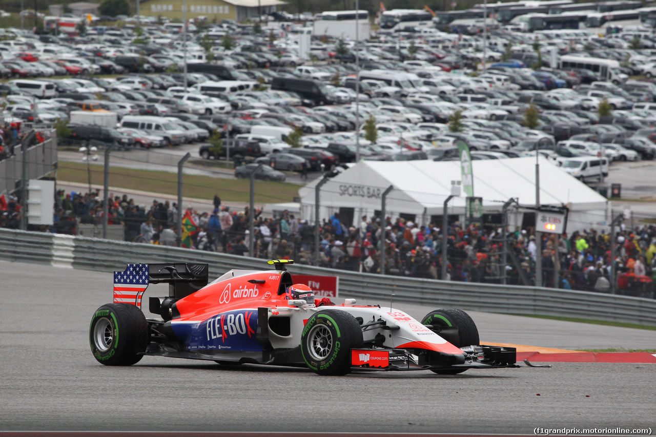 GP USA, 25.10.2015- Gara, Alexander Rossi (USA) Manor Marussia F1 Team