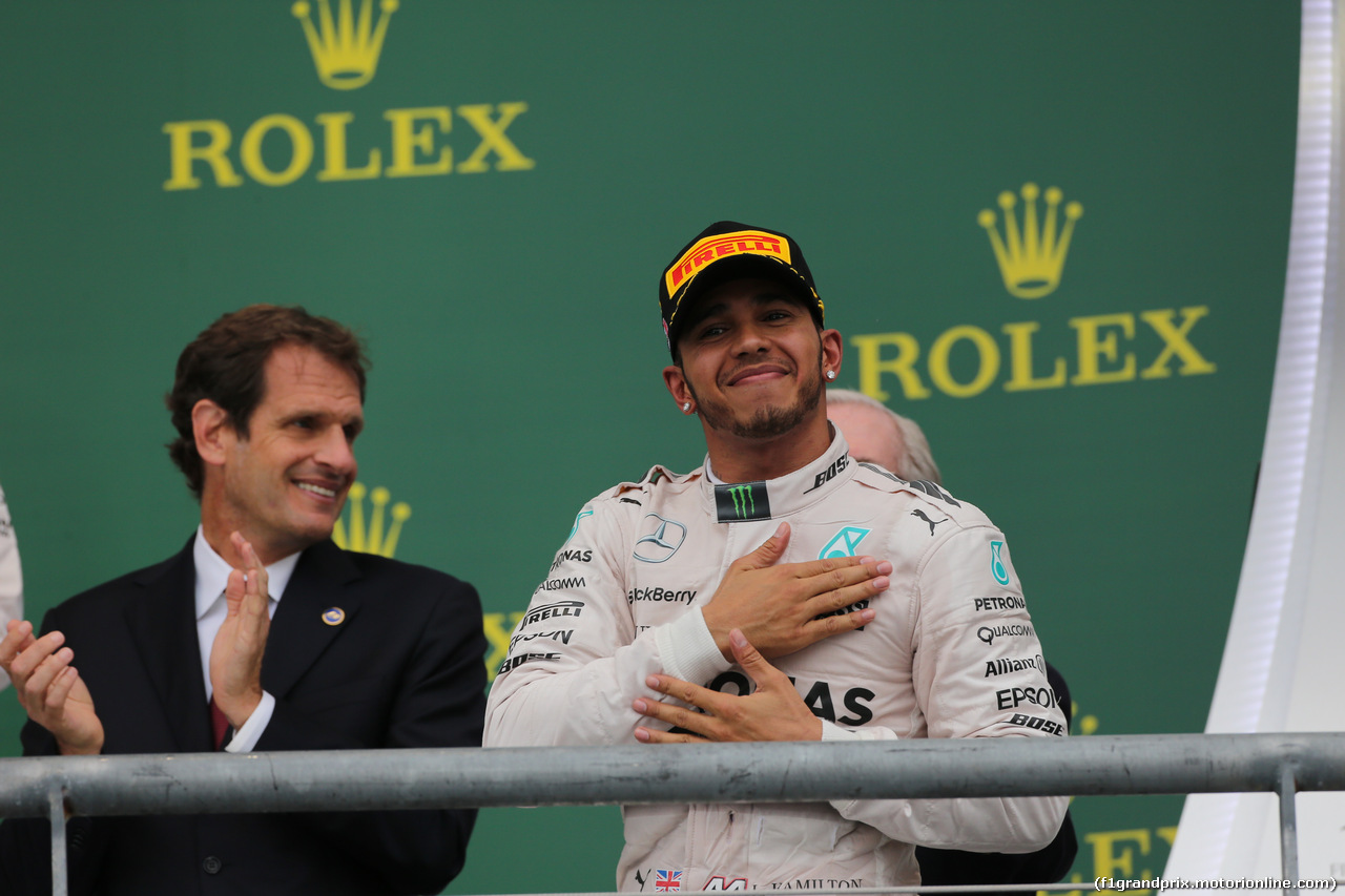 GP USA, 25.10.2015- Podium,  winner e 2015 F1 world champion Lewis Hamilton (GBR) Mercedes AMG F1 W06