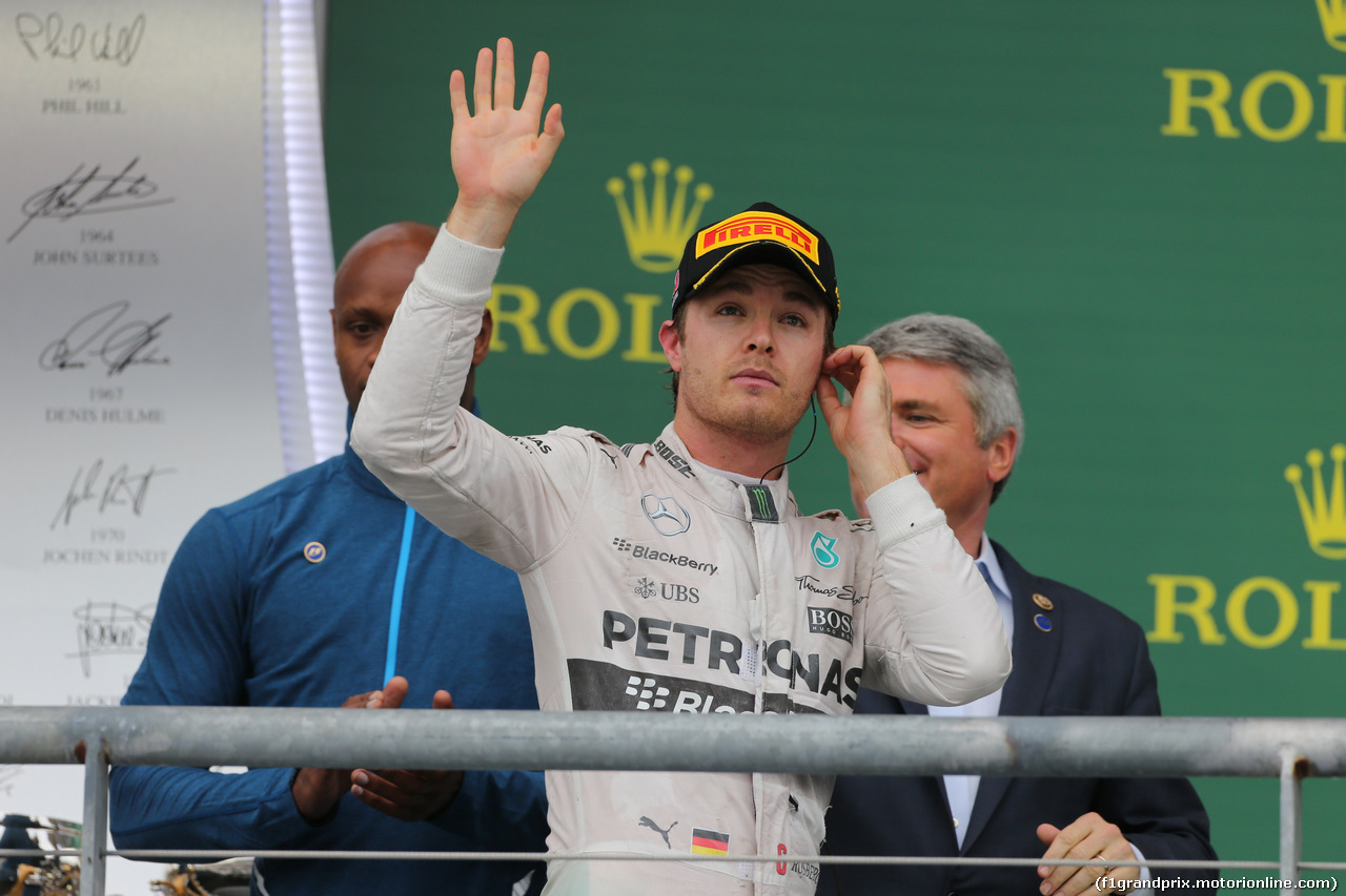 GP USA, 25.10.2015- Podium,  2nd Nico Rosberg (GER) Mercedes AMG F1 W06