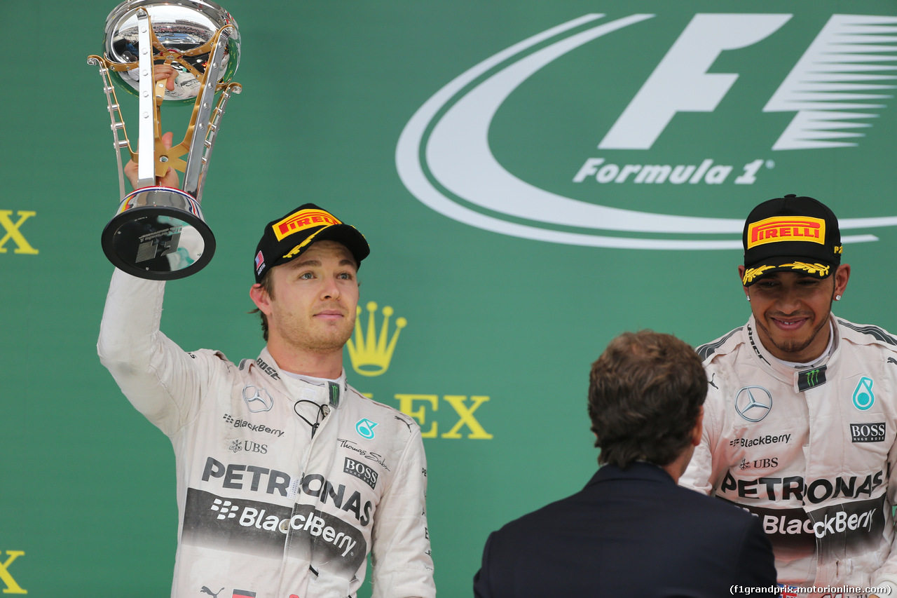 GP USA, 25.10.2015- Podium,  2nd Nico Rosberg (GER) Mercedes AMG F1 W06