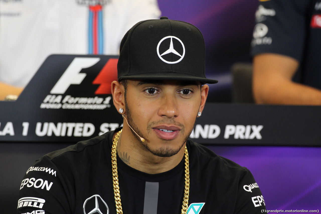 GP USA, 22.10.2015- Giovedi'  official Press Conference, Lewis Hamilton (GBR) Mercedes AMG F1 W06
