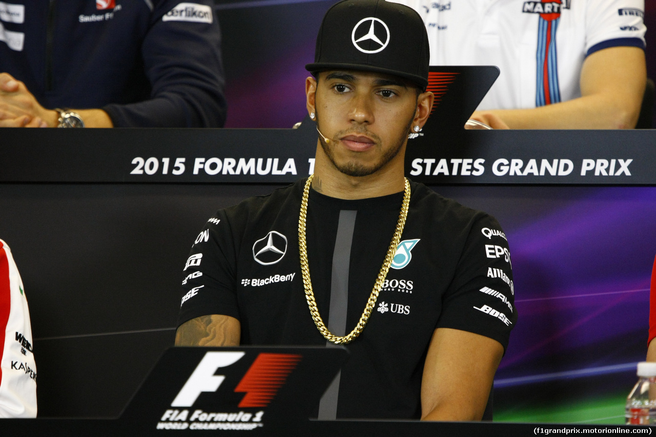 GP USA, 22.10.2015- Giovedi'  official Press Conference, Lewis Hamilton (GBR) Mercedes AMG F1 W06