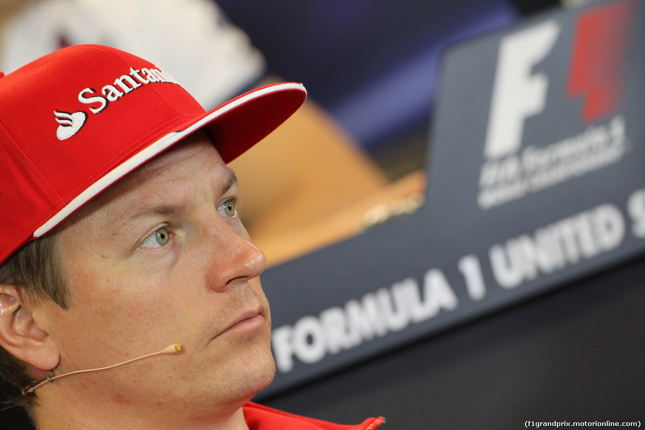 GP USA, 22.10.2015- Giovedi'  official Press Conference, Kimi Raikkonen (FIN) Ferrari SF15-T