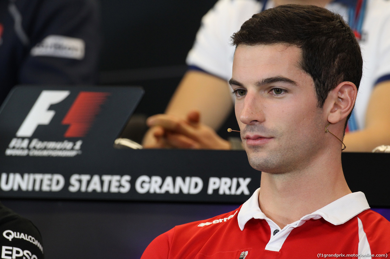 GP USA, 22.10.2015- Giovedi'  official Press Conference, Alexander Rossi (USA) Manor Marussia F1 Team