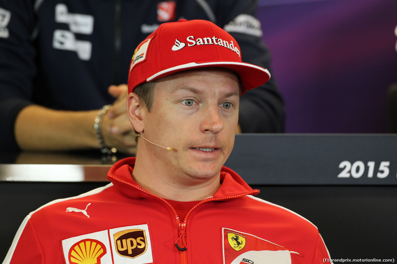 GP USA, 22.10.2015- Giovedi'  official Press Conference, Kimi Raikkonen (FIN) Ferrari SF15-T