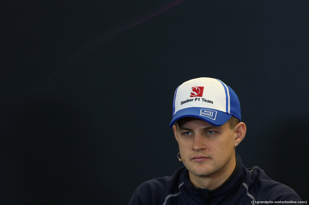 GP USA, 22.10.2015- Giovedi'  official Press Conference, Marcus Ericsson (SUE) Sauber C34
