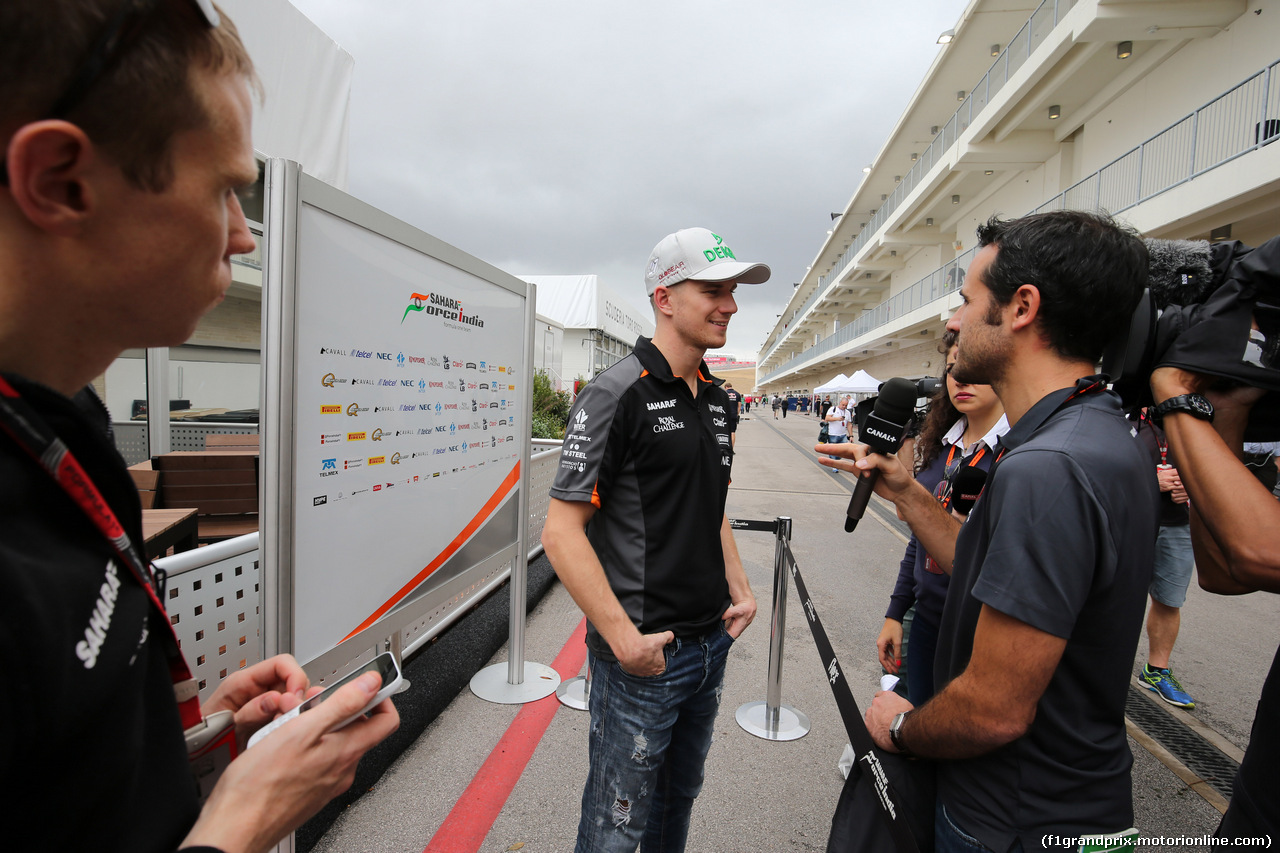 GP USA, 22.10.2015- Nico Hulkenberg (GER) Sahara Force India F1 VJM08