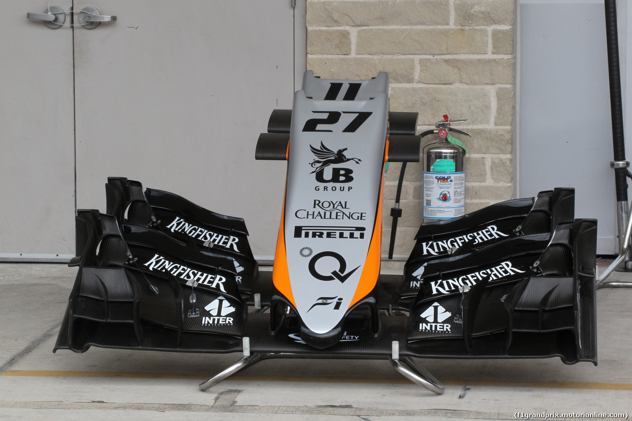 GP USA, 22.10.2015- Sahara Force India F1 Team VJM08 Frontal Wing