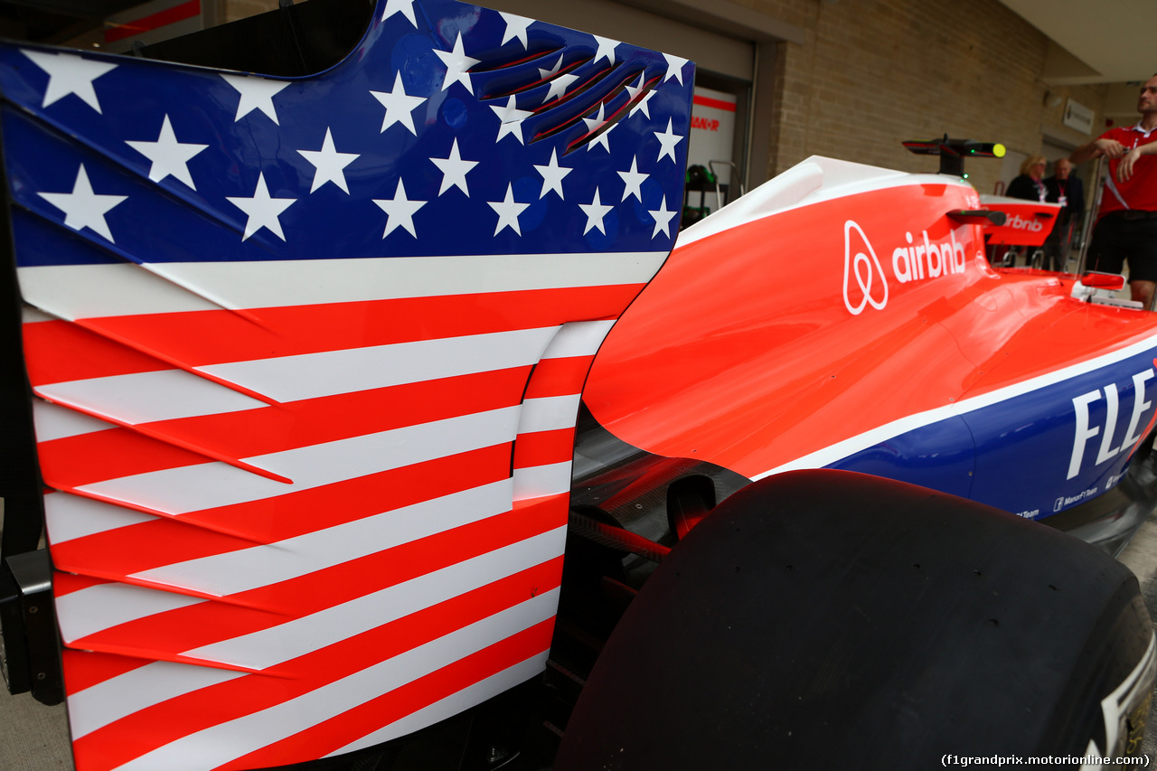 GP USA, 22.10.2015- Manor Marussia F1 Team Tech Detail