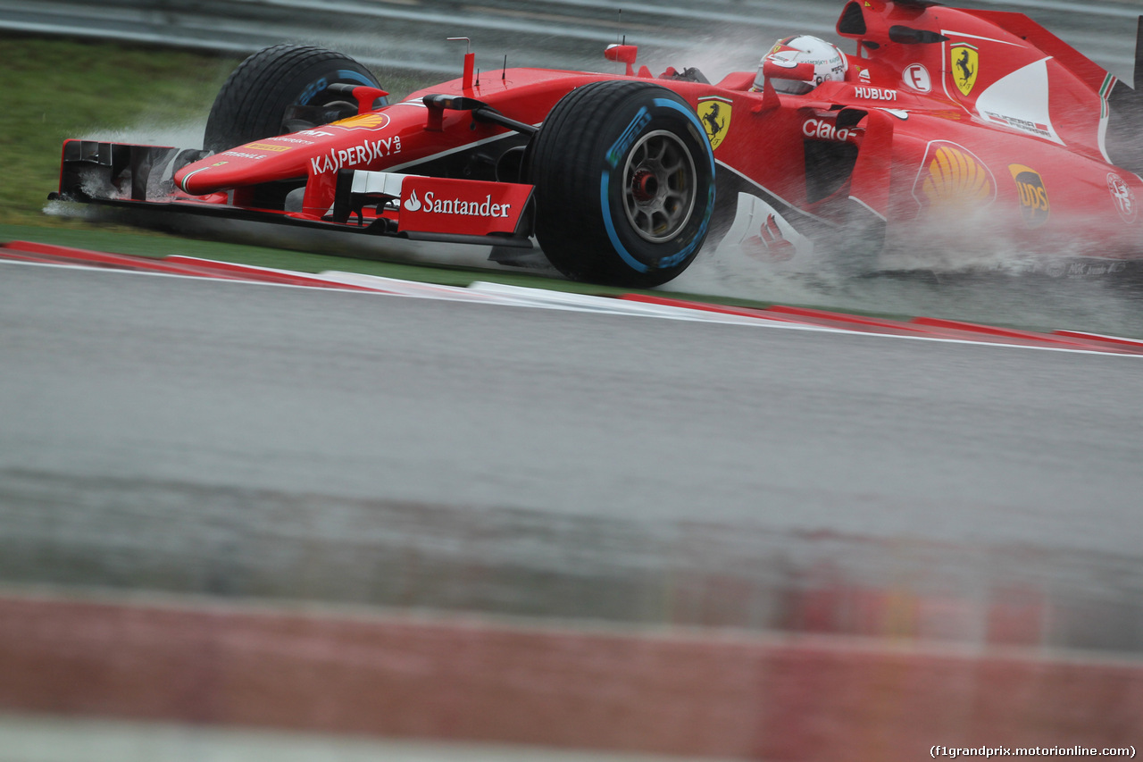 GP USA, 24.10.2015- Prove Libere 3, Sebastian Vettel (GER) Ferrari SF15-T out the track