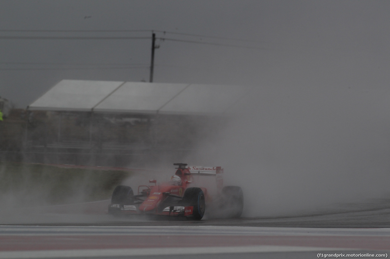 GP USA, 24.10.2015- Prove Libere 3, Sebastian Vettel (GER) Ferrari SF15-T