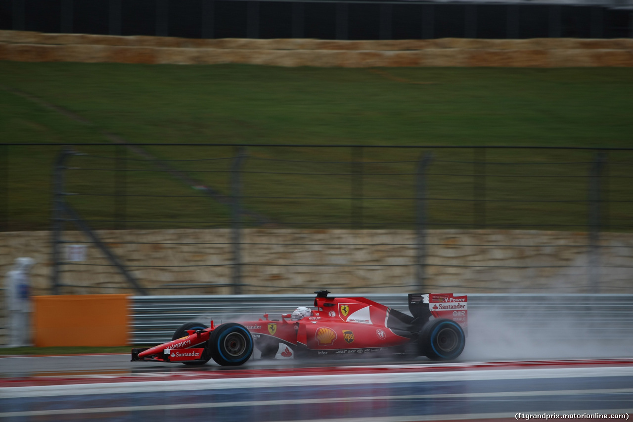 GP USA, 24.10.2015- Prove Libere 3, Sebastian Vettel (GER) Ferrari SF15-T