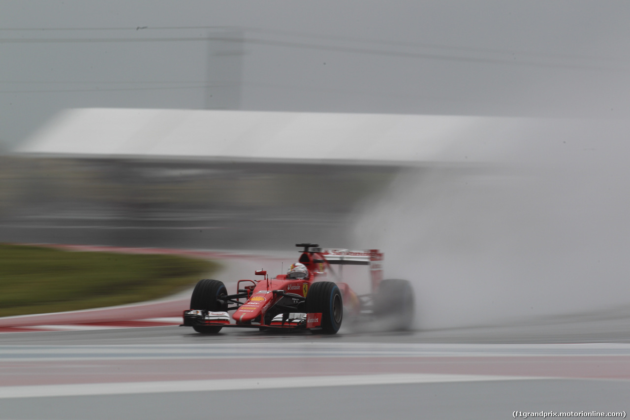 GP USA, 24.10.2015- Prove Libere 3, Sebastian Vettel (GER) Ferrari SF15-T