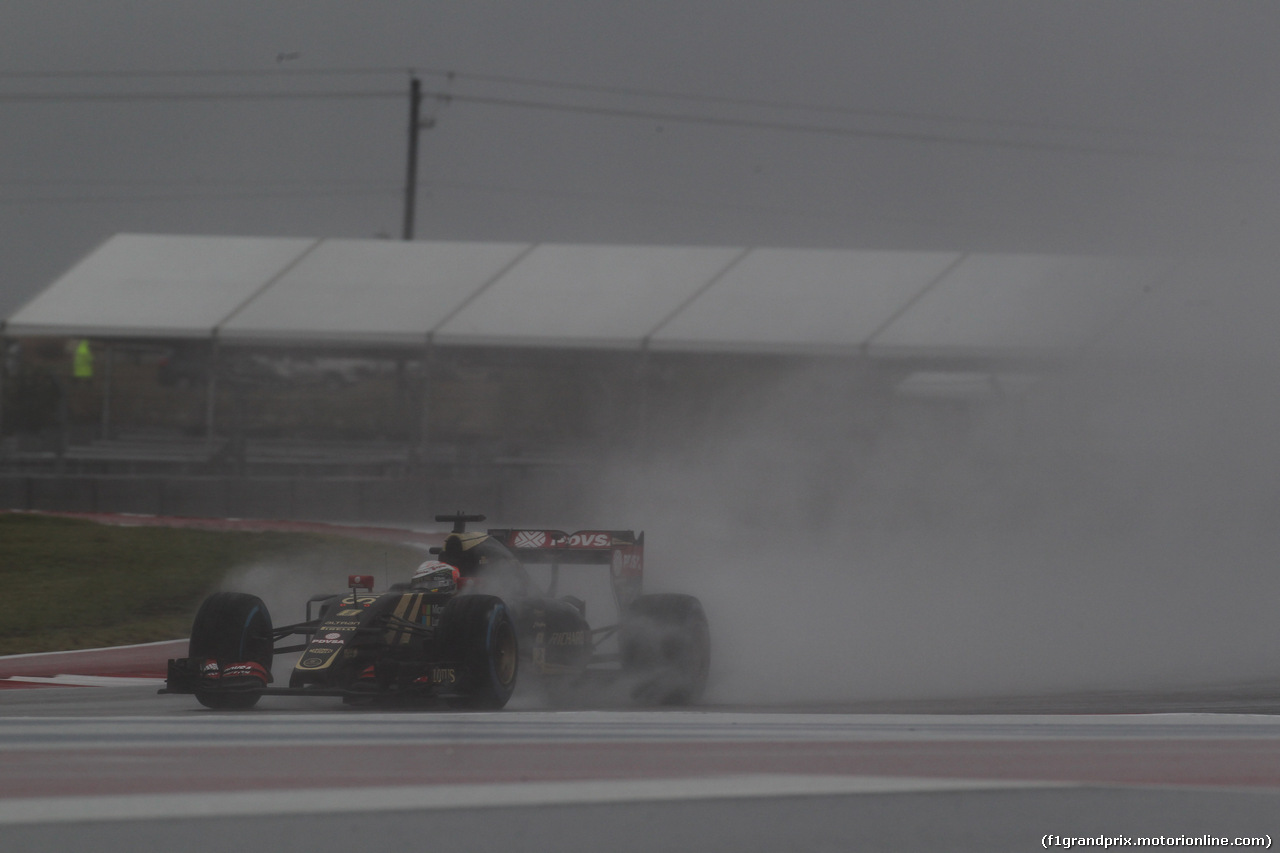 GP USA, 24.10.2015- Prove Libere 3, Romain Grosjean (FRA) Lotus F1 Team E23
