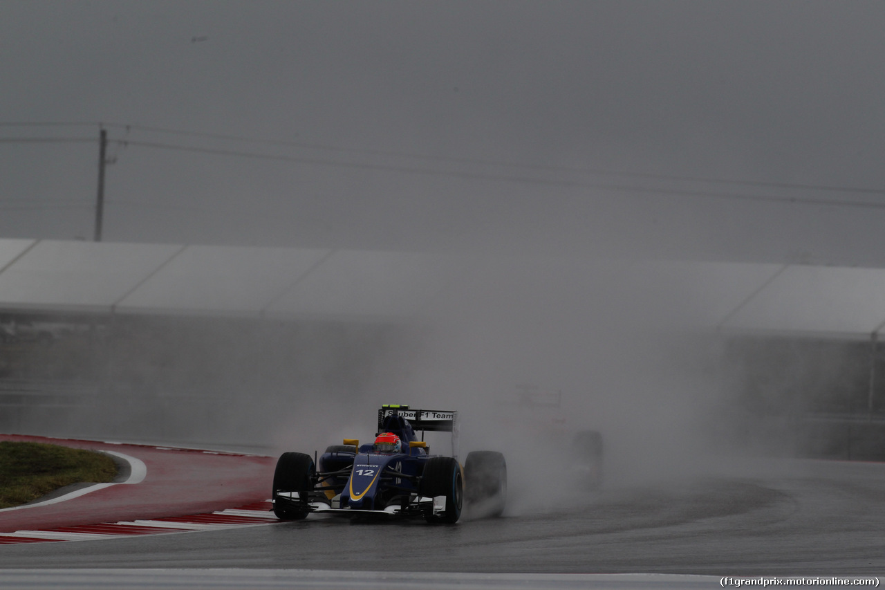 GP USA, 24.10.2015- Prove Libere 3, Felipe Nasr (BRA) Sauber C34