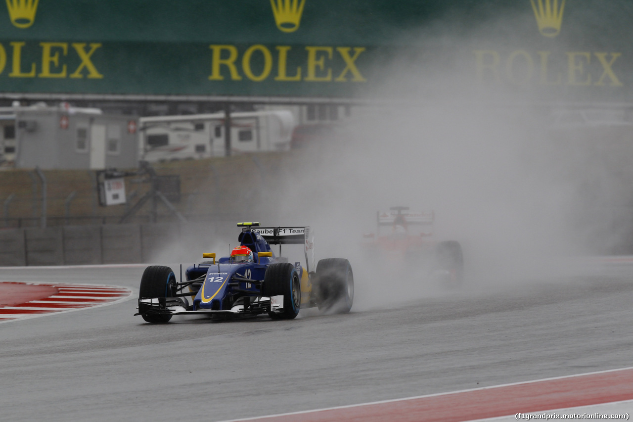 GP USA, 24.10.2015- Prove Libere 3,  Felipe Nasr (BRA) Sauber C34