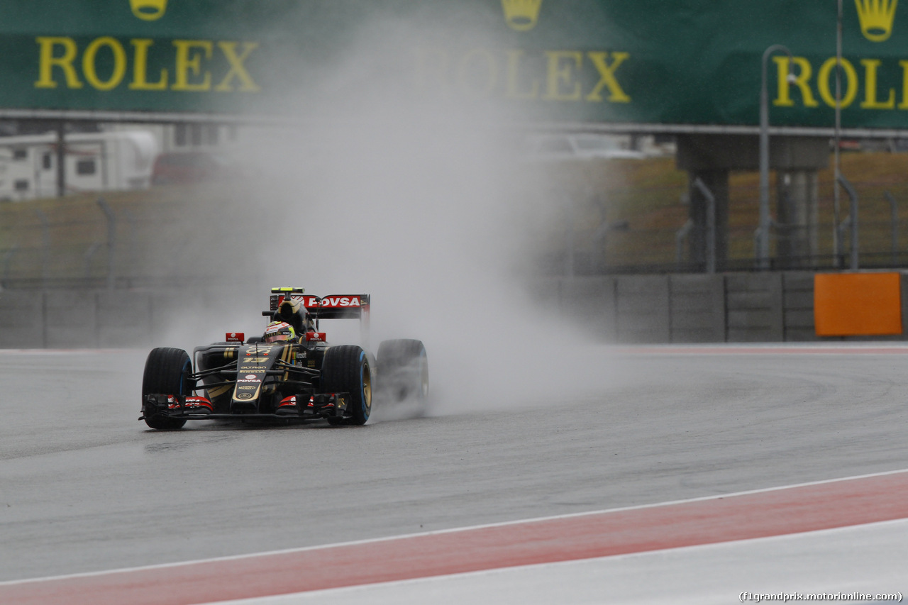 GP USA, 24.10.2015- Prove Libere 3,  Pastor Maldonado (VEN) Lotus F1 Team E23