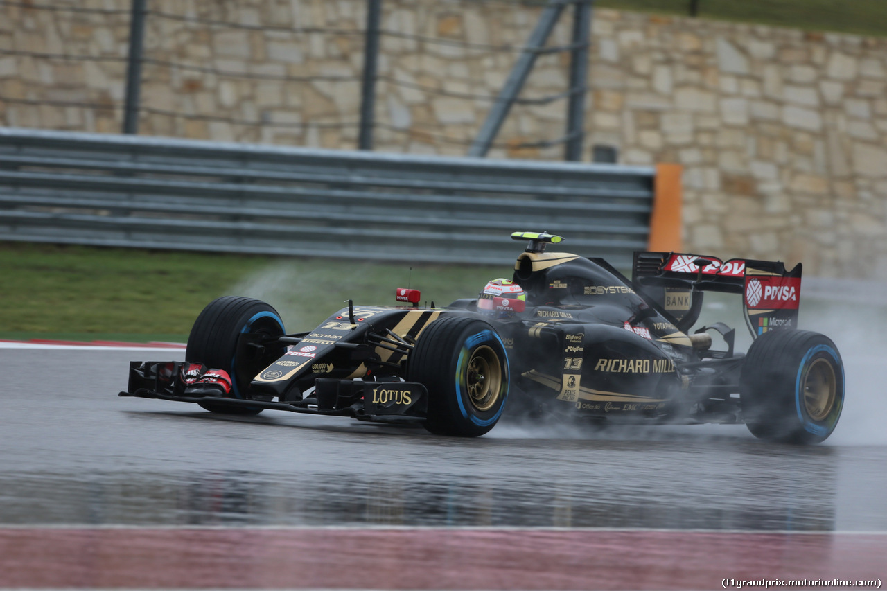 GP USA, 24.10.2015- Prove Libere 3,  Pastor Maldonado (VEN) Lotus F1 Team E23