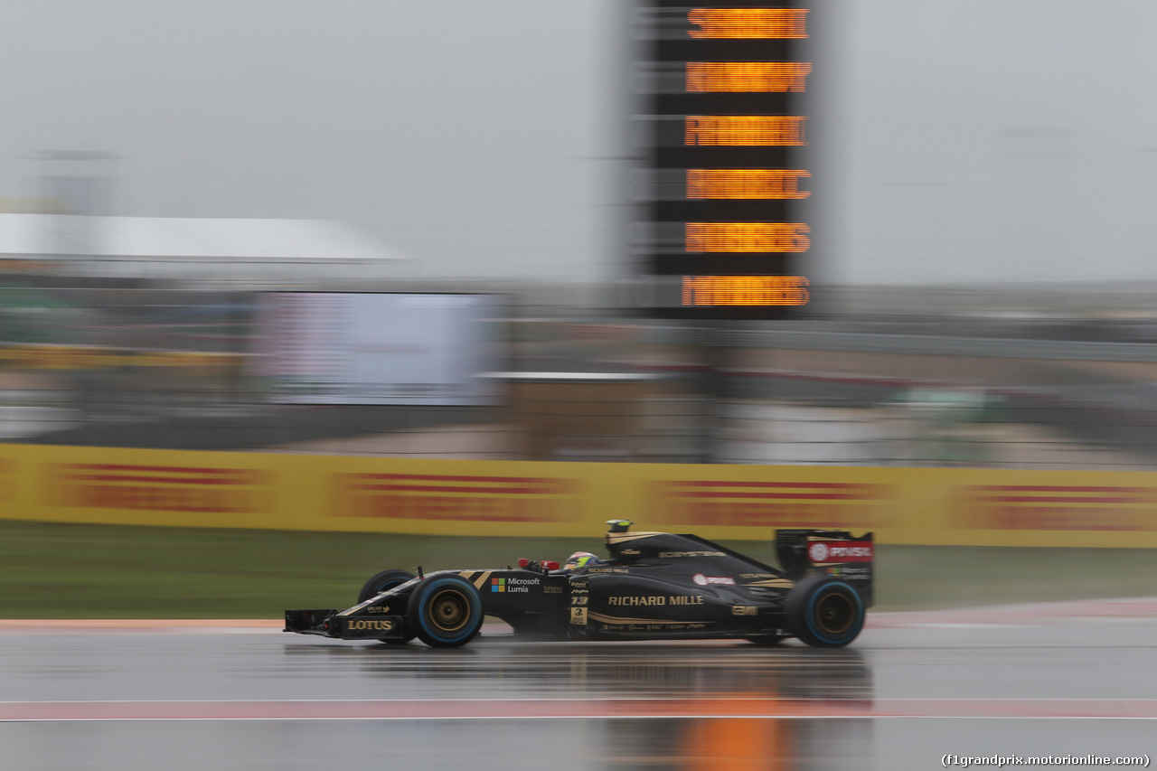 GP USA, 24.10.2015- Prove Libere 3,  Pastor Maldonado (VEN) Lotus F1 Team E23