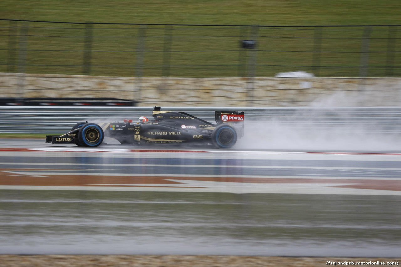 GP USA, 24.10.2015- Prove Libere 3,  Romain Grosjean (FRA) Lotus F1 Team E23