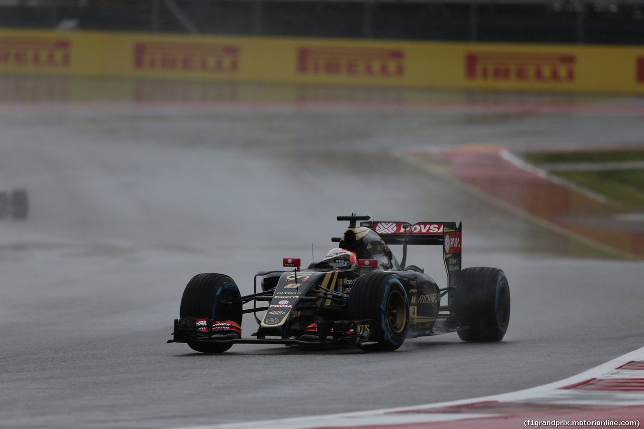 GP USA, 24.10.2015- Prove Libere 3,  Romain Grosjean (FRA) Lotus F1 Team E23