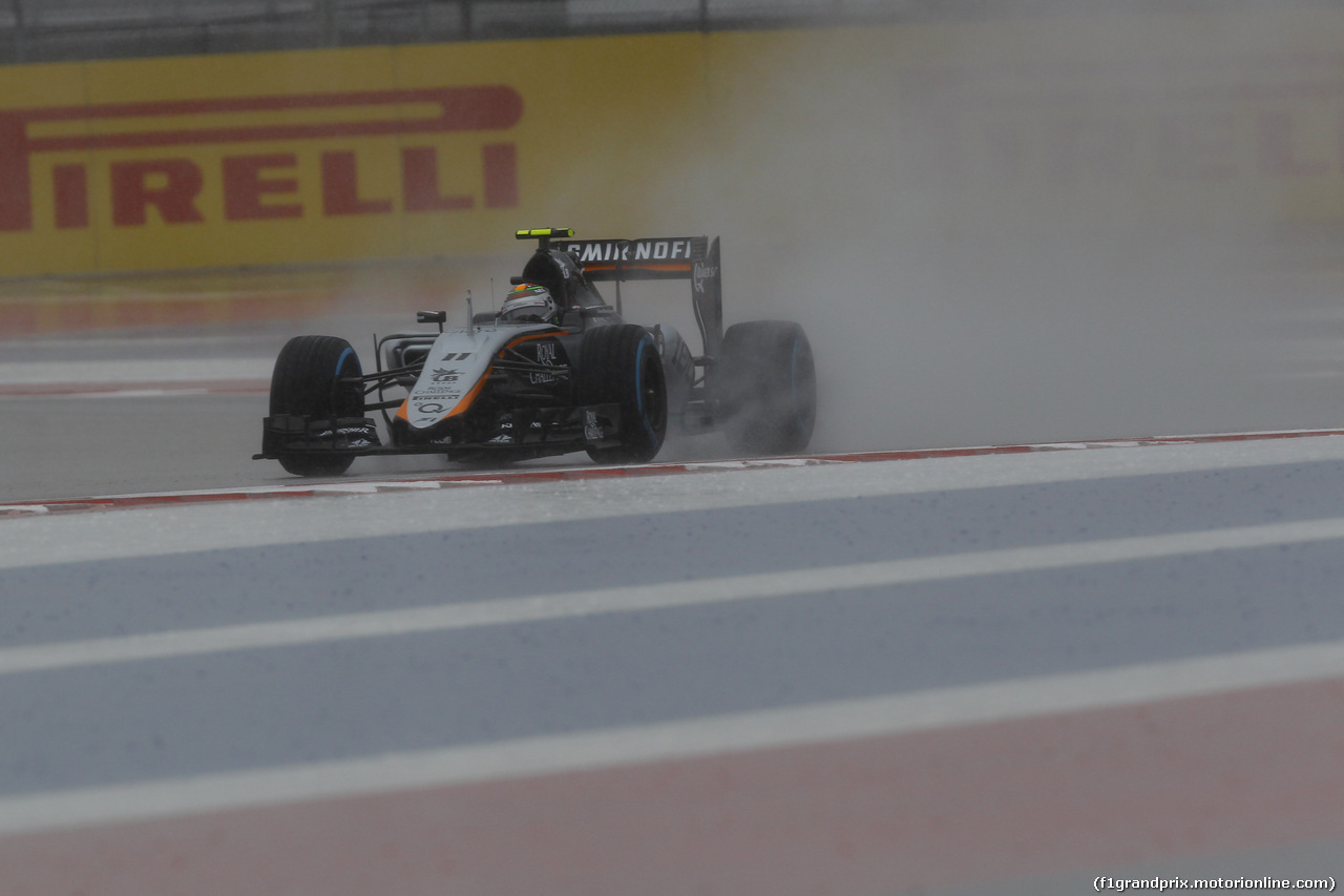 GP USA, 24.10.2015- Prove Libere 3,  Sergio Perez (MEX) Sahara Force India F1 Team VJM08
